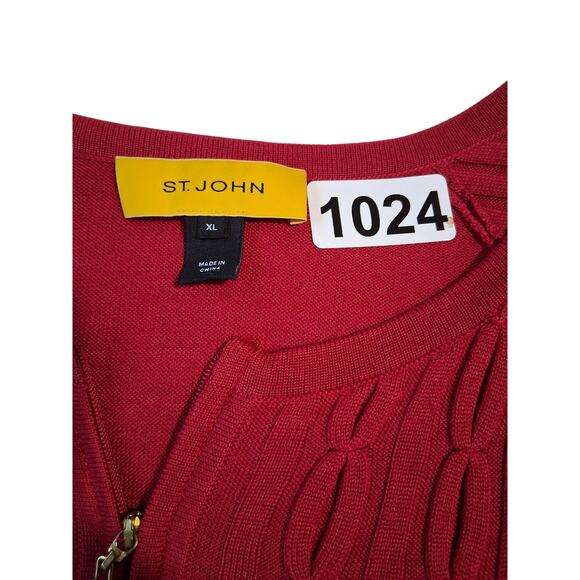 St. John Wool Silk Cashmere Womens XL  Cardigan & Top Quiet Luxury Old Money Set - Picture 4 of 16